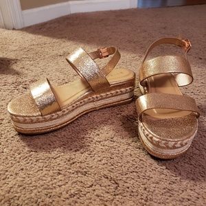Bamboo platform sandals